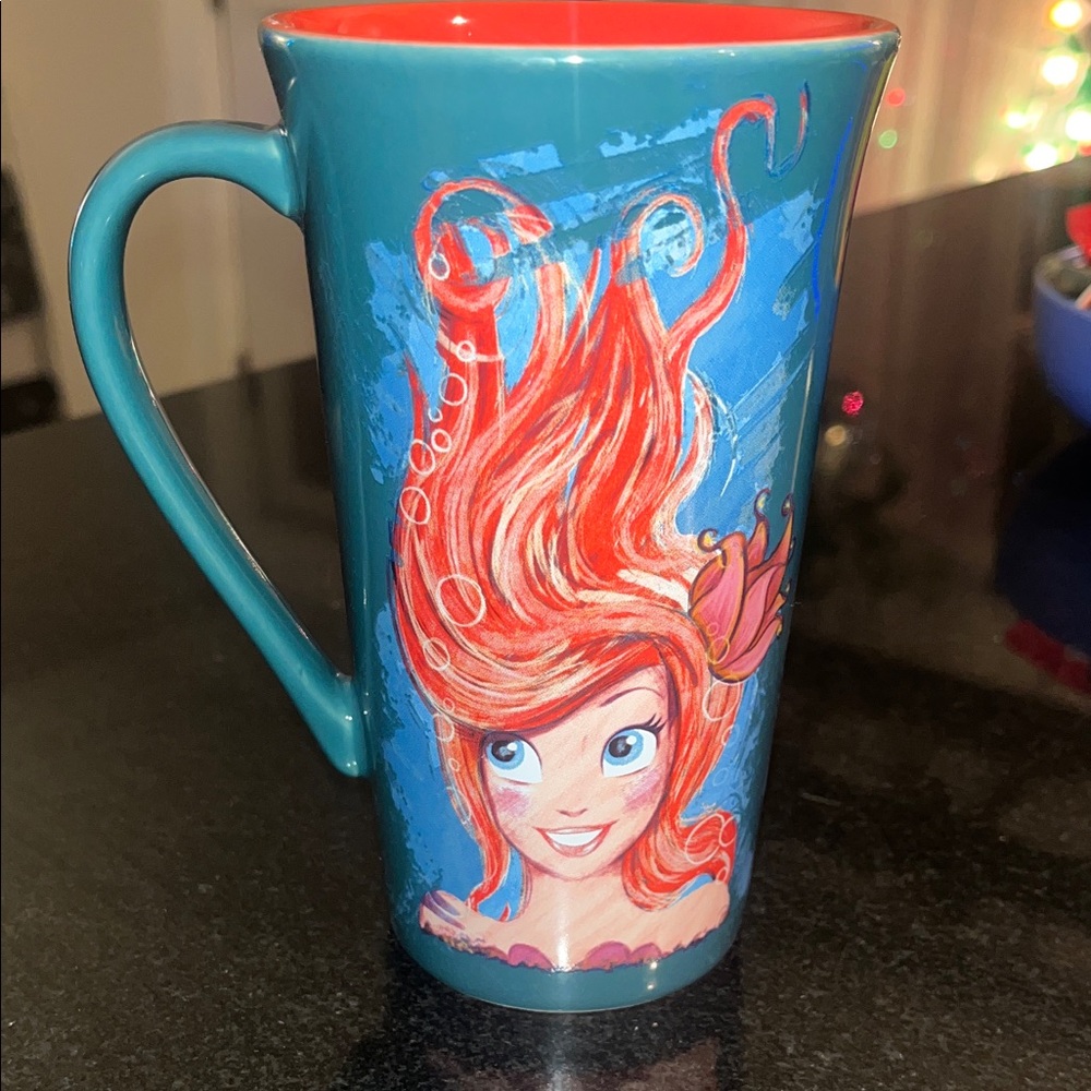 Disney Ariel Mug with Teal and Coral Design